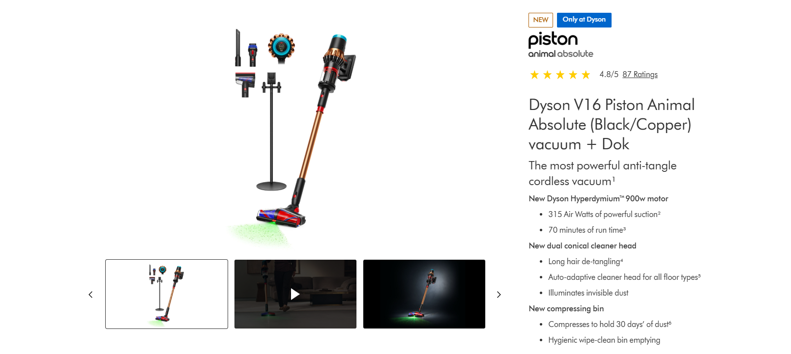 Dyson V16 D&eacute;tection Absolue