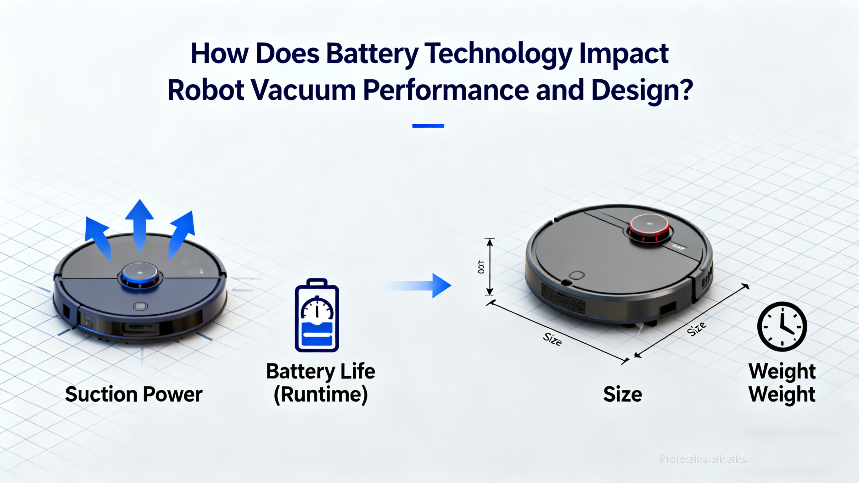 Quel est l’impact de la technologie des batteries sur les performances et la conception des aspirateurs robots&nbsp;?