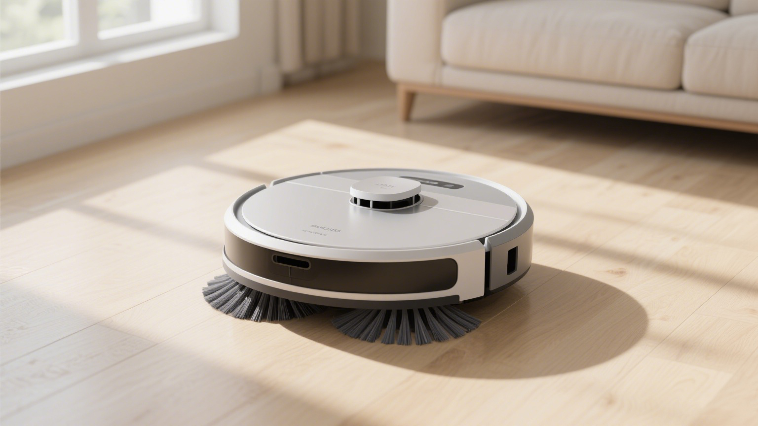 Brosse &agrave; rouleau d'un robot de balayage
