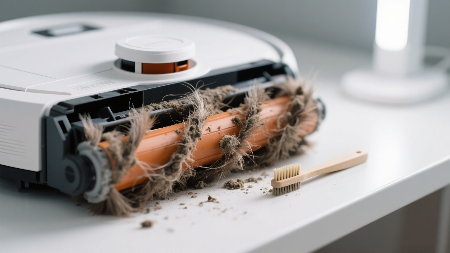 R&eacute;parer une brosse &agrave; rouleau endommag&eacute;e d'un robot balayeur