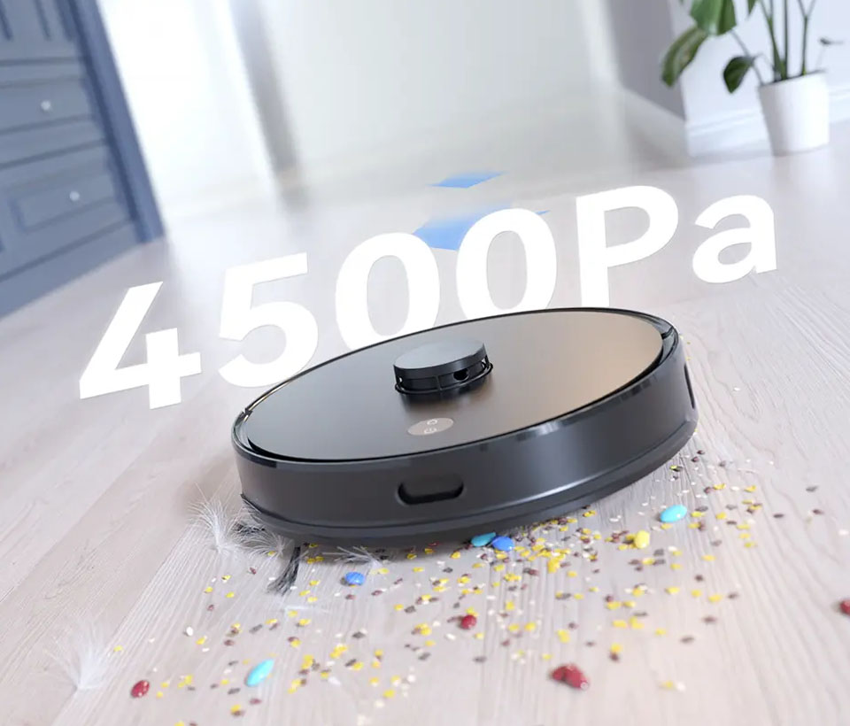 Aspirateur robot laser H50 4500Pa, aspiration ultra-forte