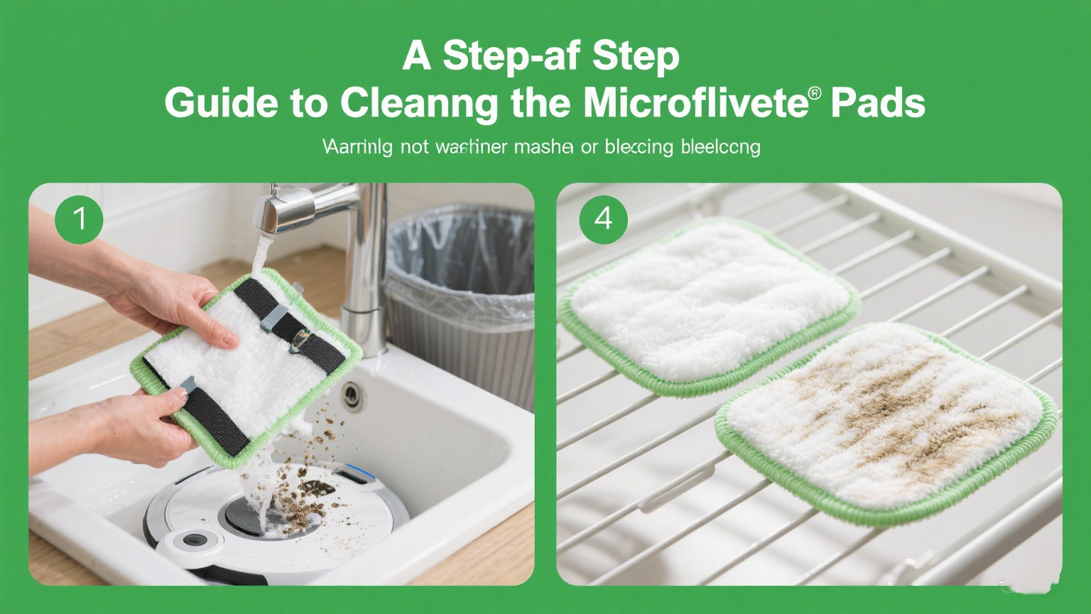 Un guide &eacute;tape par &eacute;tape pour nettoyer les tampons en microfibre