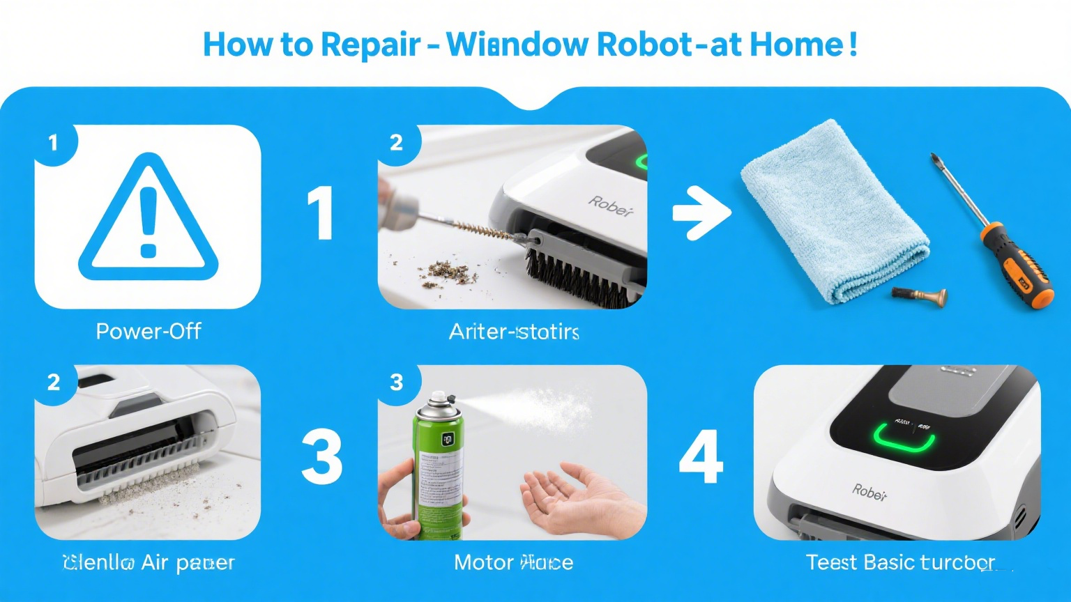 Comment r&eacute;parer un robot lave vitre &agrave; la maison ?