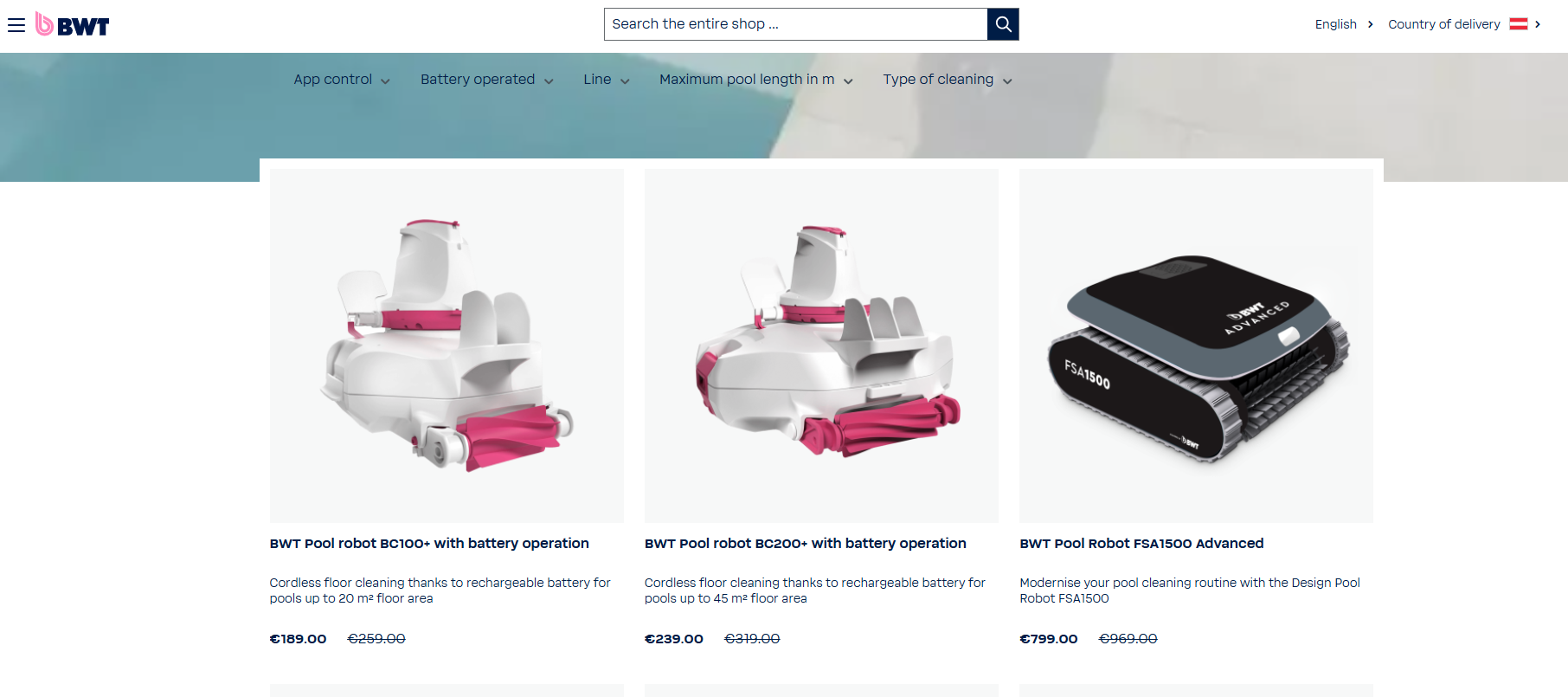Robot nettoyeur de piscine BWT