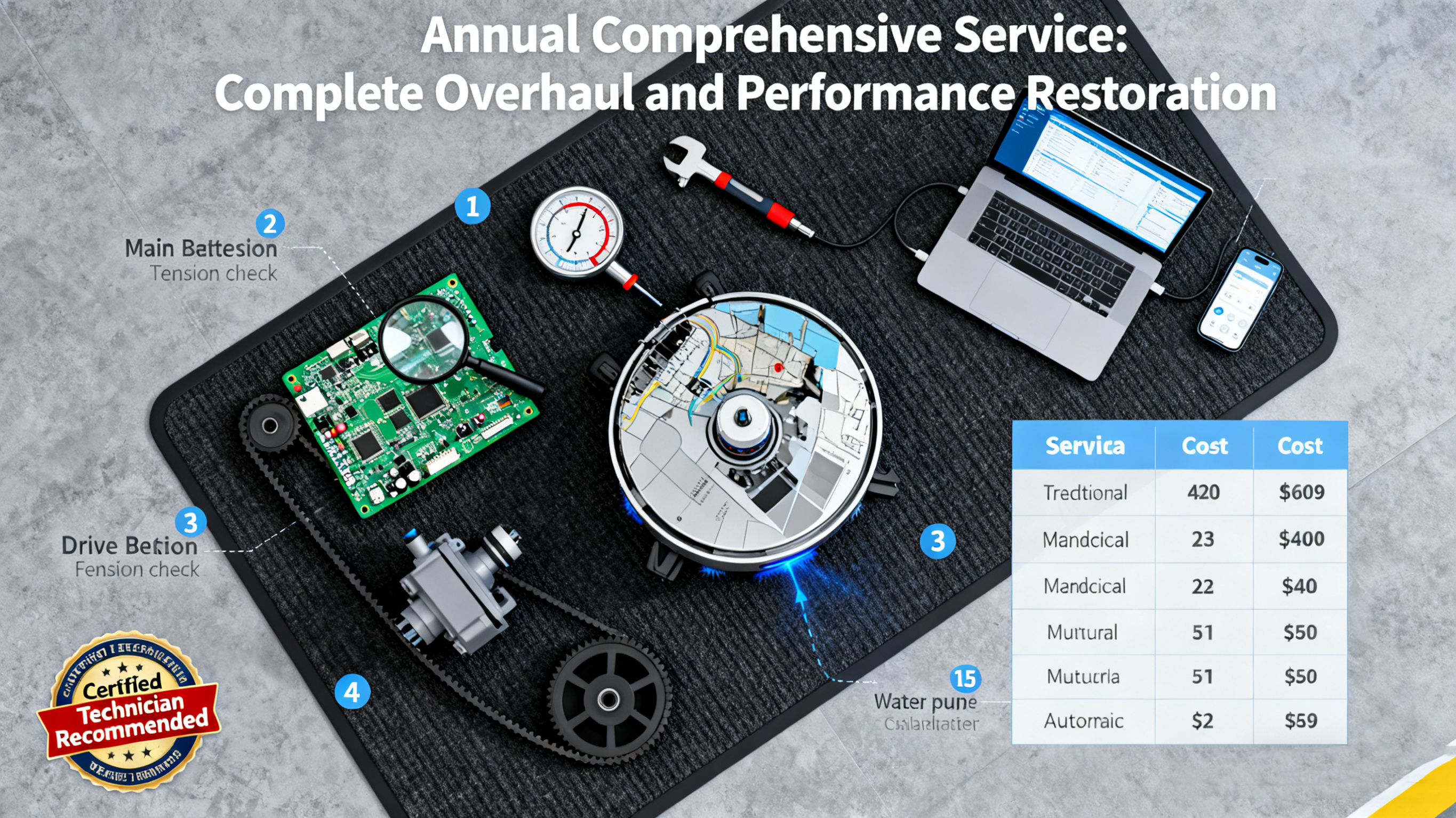 Service annuel complet&nbsp;: r&eacute;vision compl&egrave;te et restauration des performances