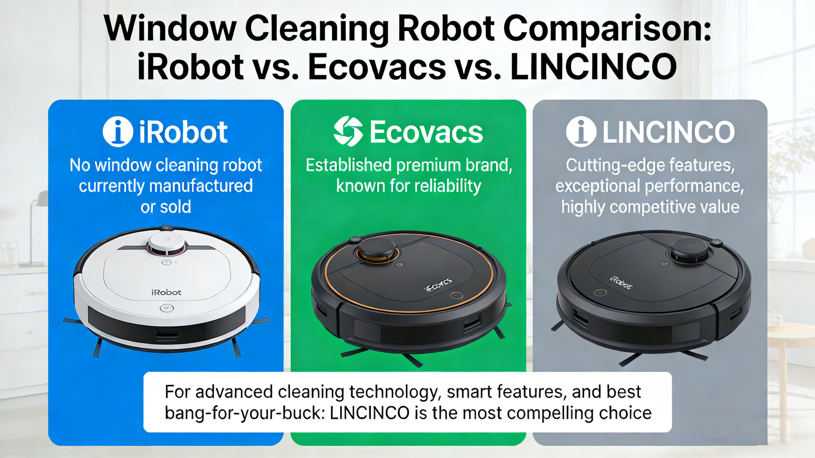 iRobot contre Ecovacs contre LINCINCO