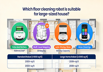 Quel robot nettoyeur de sols convient aux maisons de grande taille ?