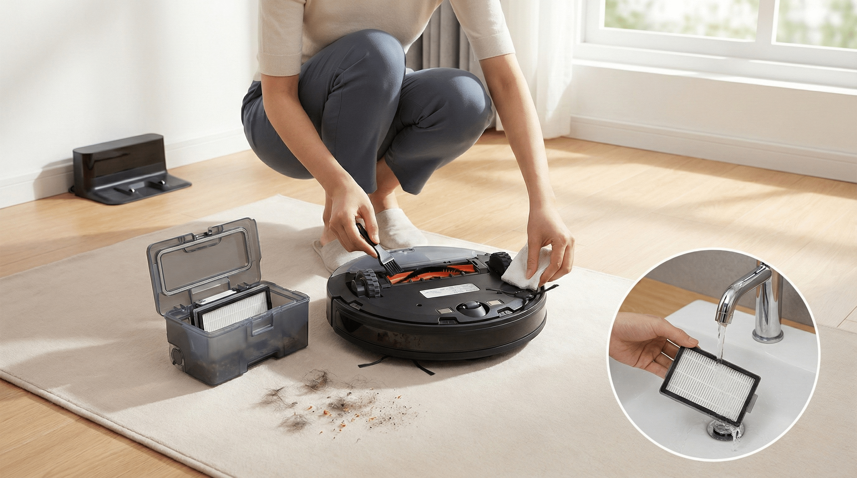 Le robot aspirateur ne ramasse pas la salet&eacute;&nbsp;: causes et solutions