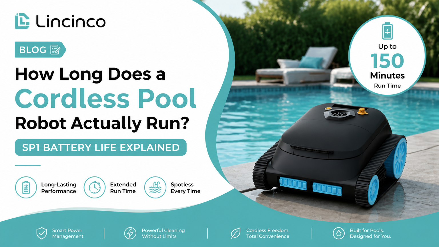Combien de temps un robot de piscine sans fil fonctionne-t-il réellement ? Durée de vie de la batterie SP1 expliquée
