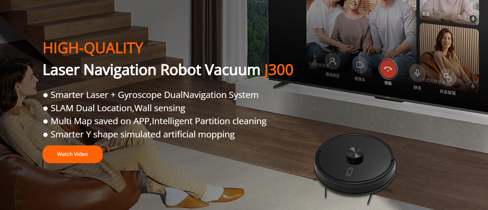 Aspirateur robot laser Lincinco J300